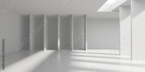 Wallpaper Mural Minimalistic room space. White clean empty architecture interior Torontodigital.ca