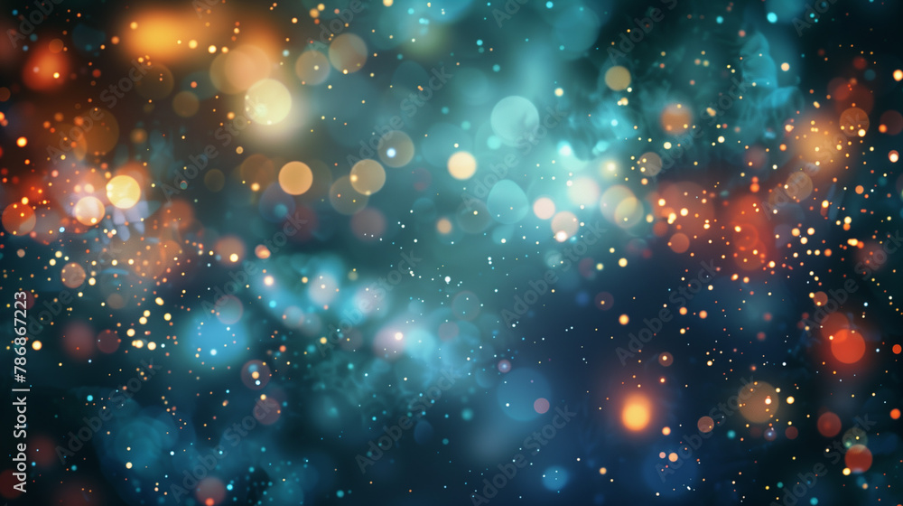 カラフルなパーティクルの背景