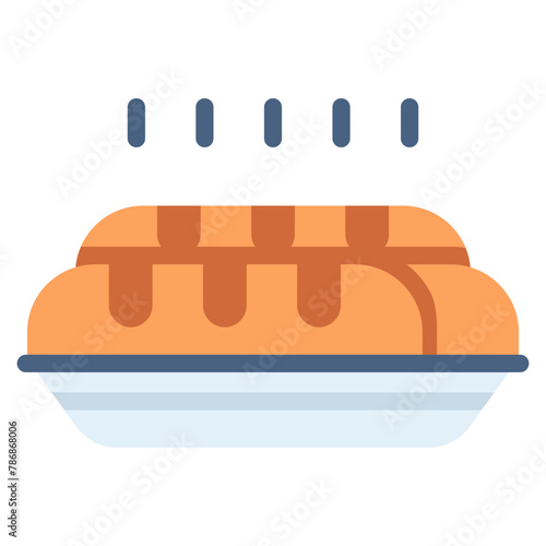 baguette vector icon. bakery icon flat style. perfect use for logo, presentation, website, and more. simple modern icon design color style