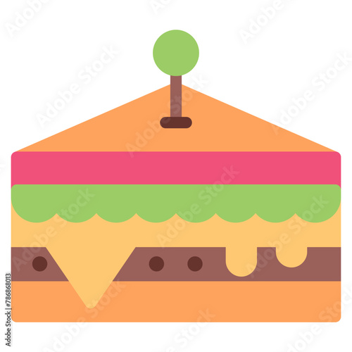 sandwich vector icon. bakery icon flat style. perfect use for logo, presentation, website, and more. simple modern icon design color style