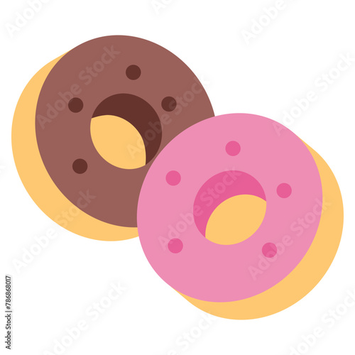 donut vector icon. bakery icon flat style. perfect use for logo, presentation, website, and more. simple modern icon design color style