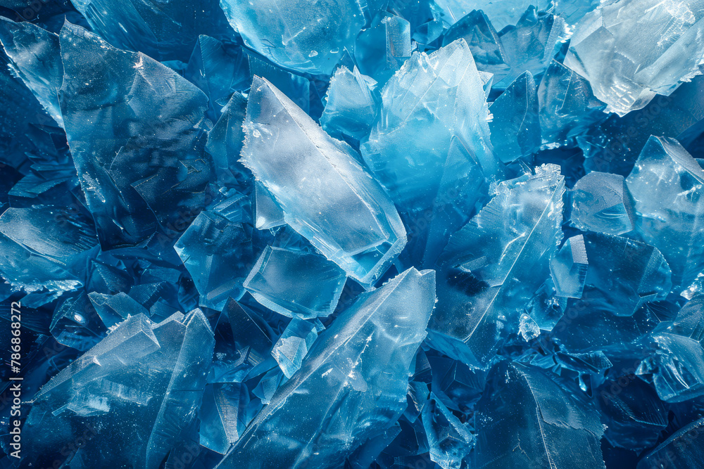 Crystalline Depths: A Macro View of Blue Ice Crystals Crystalline Depths: A Macro View of Blue Ice Crystals