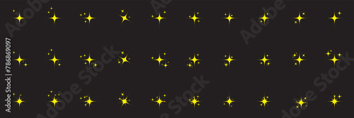 Sparkle Icons set. Sparkle Icons collection. Shine star icons. Effect shine, glitter, twinkling and clean. Star sparkle icon on a white background. Vector illustration. EPs 10 © Kakal CF ID 4016033