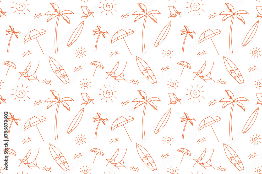 Trendy Summe hand drawn style Beach Vibes Seamless Pattern Vector illustration design for fashion, fabric, textile, wallpaper, wrapping and all prints. Trendy Summe hand drawn style Beach Vibes Seamless Pattern Vector illustration design for fashion, fabric, textile, wallpaper, wrapping and all prints.