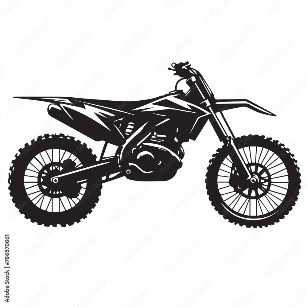 Motocross silhouette vector on a white background Motocross silhouette vector on a white background