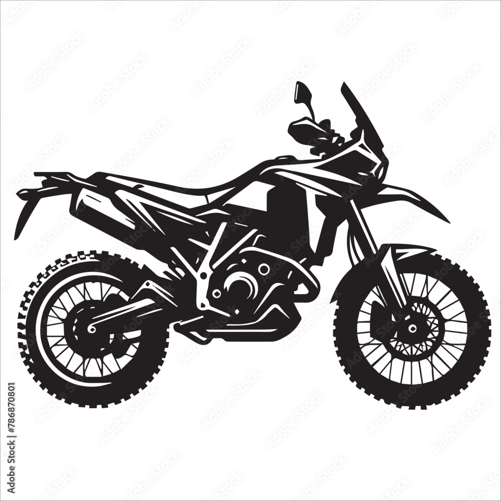 a black and white vector of a motocross bike a black and white vector of a motocross bike