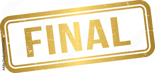 Golden final rubber stamp