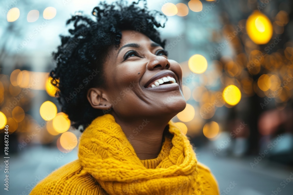 Close up portrait of a happy african american woman smiling outdoors Close up portrait of a happy african american woman smiling outdoors