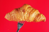 Croissant on a fork