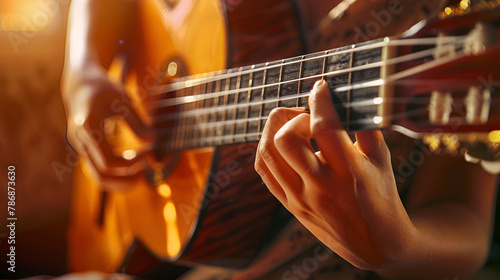 person playing guitar , generative ai