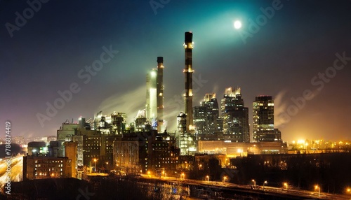 city skyline at night, city, skyline, building, cityscape, urban, architecture © Bulbas