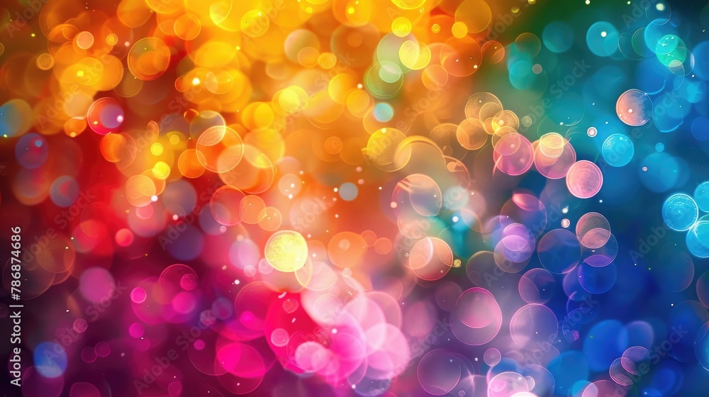 Brightly Colored Bokeh Lights Creating an Abstract Background Featuring Natural Flare and Blurred Round Texture for a Spring Summer Celebration Photograph Brightly Colored Bokeh Lights Creating an Abstract Background Featuring Natural Flare and Blurred Round Texture for a Spring Summer Celebration Photograph