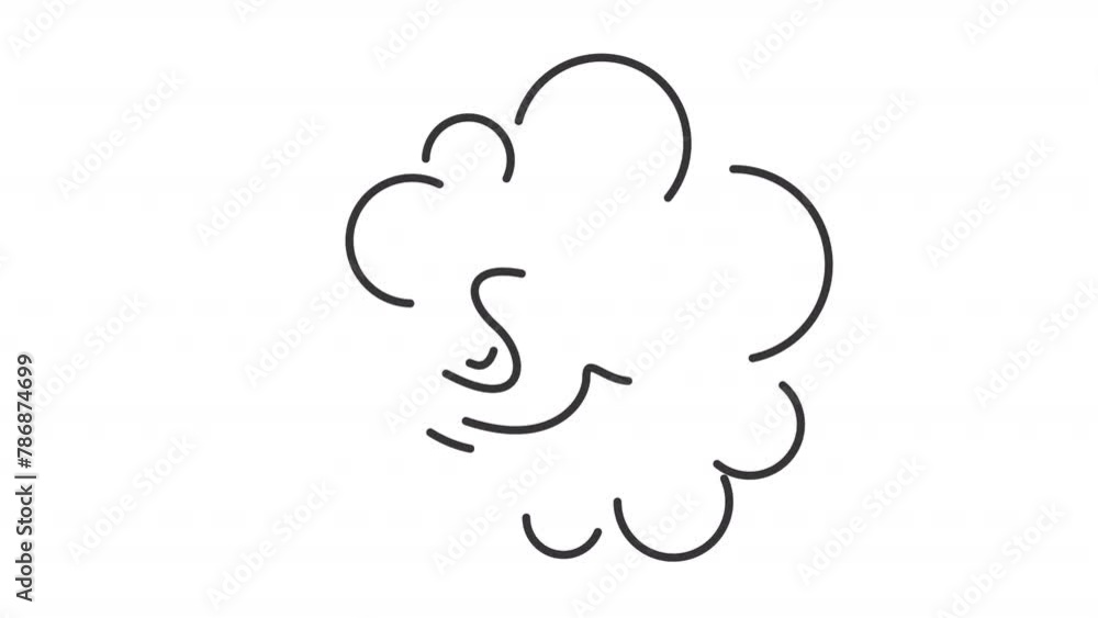 Smoke wind line animation. Explosion fog animated icon. Air flowing waves. Burst powder, splash. Black illustration on white background. HD video with alpha channel. Motion graphic Smoke wind line animation. Explosion fog animated icon. Air flowing waves. Burst powder, splash. Black illustration on white background. HD video with alpha channel. Motion graphic