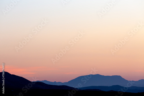 Sunrise and empty sky in the city of Fes