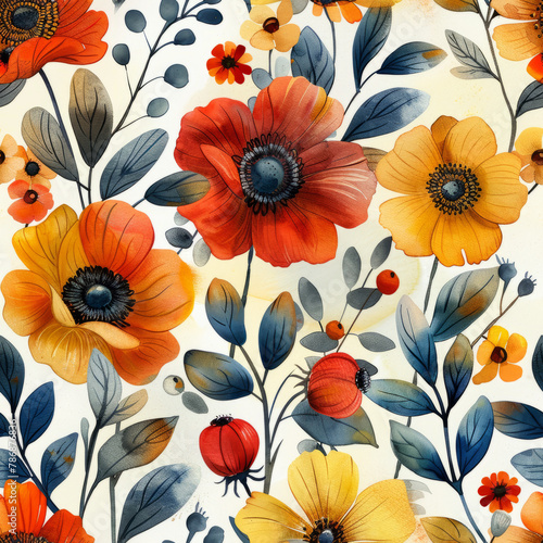 Seamless floral pattern. Beautiful seamless pattern. Flower pattern  Flower background