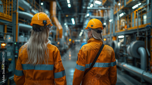 Workers in Various Locations: At Work, On Site, In Warehouse