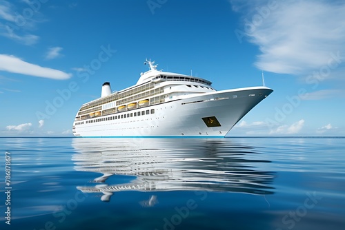 Luxury Cruise Ship in the Ocean