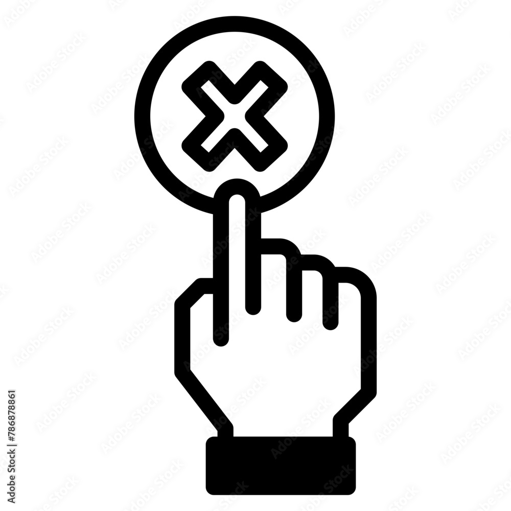 Hand icon on white background. Vector illustration. Hand icon on white background. Vector illustration.