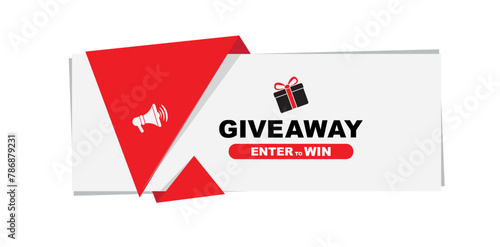 giveaway sign on white background	