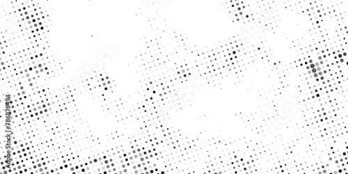 Gradient Dots Background. Grunge Pattern. Black and White Texture. Vintage Monochrome Overlay. Vector illustration © HAIDAR