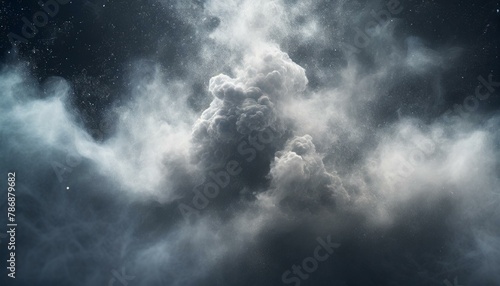 ai generative of hyper realistic of the awesomeness of God particles; smoke and clouds; dark background mock photo