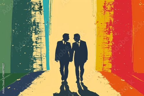 Married, gay, LGBTQIA+ Pride Month © ditaja