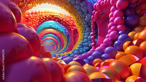 Rainbow tunnel of happiness