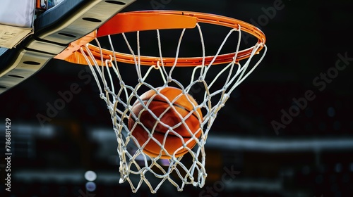 Basketball hoop on the background. © Nazia