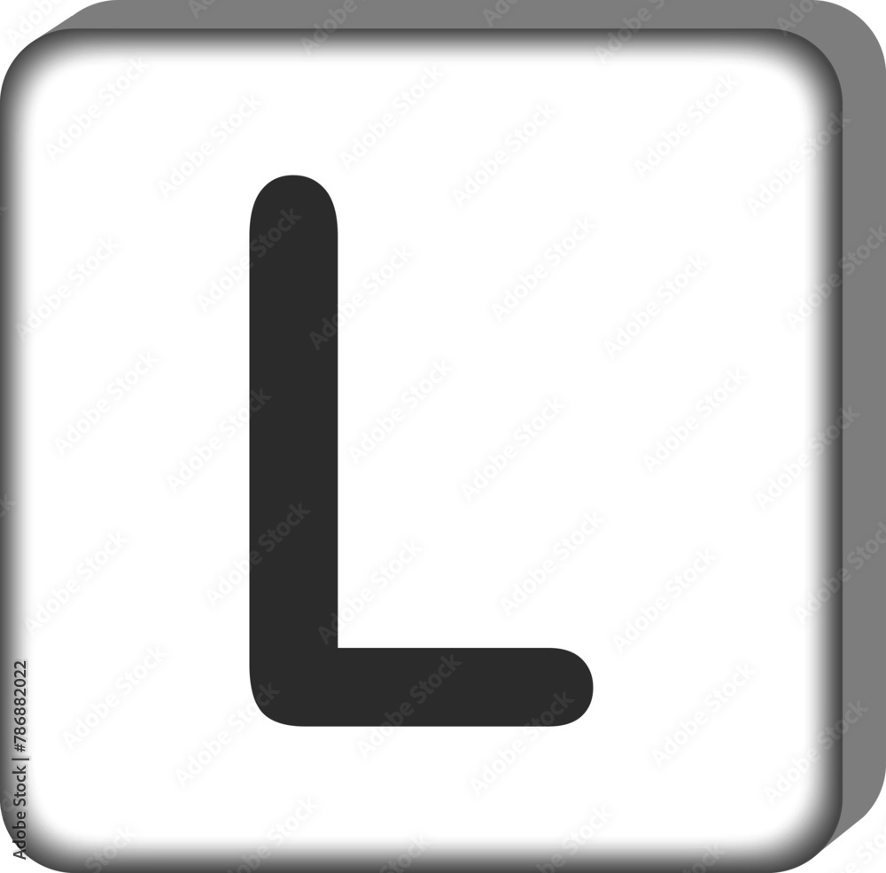 Square letter alphabet l Square letter alphabet l