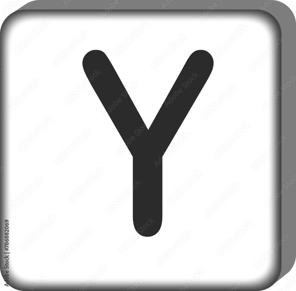 Square letter alphabet y Square letter alphabet y