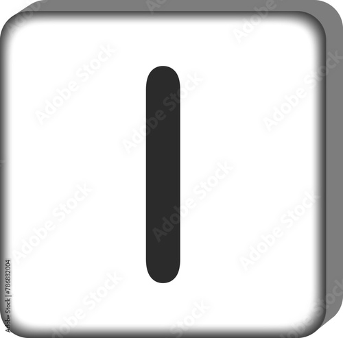 Square letter alphabet i