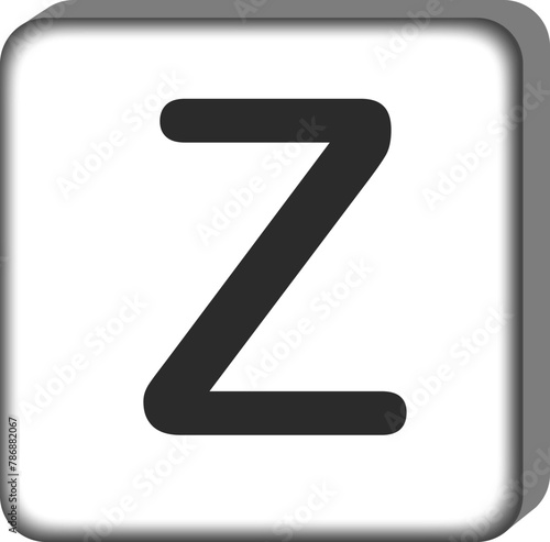 Square letter alphabet z
