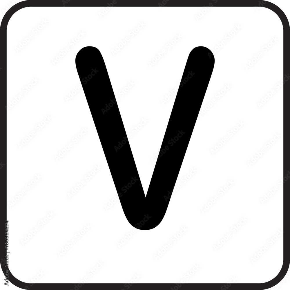 Scrabble line letter v Scrabble line letter v