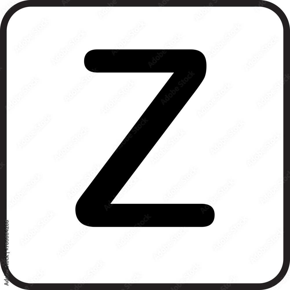 Scrabble line letter z Scrabble line letter z