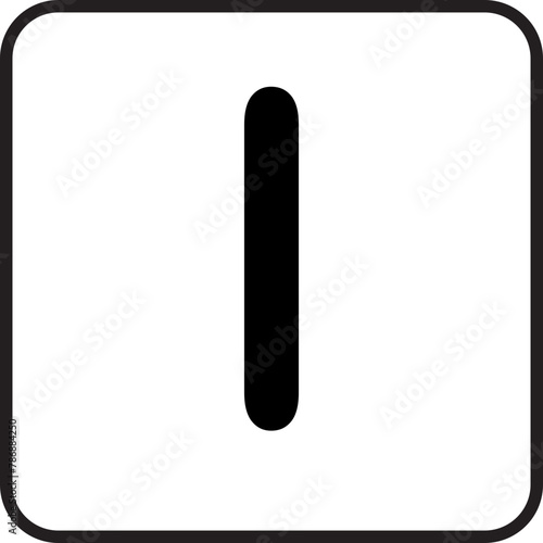 Scrabble line letter i