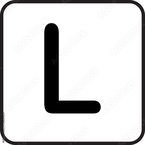 Scrabble line letter l