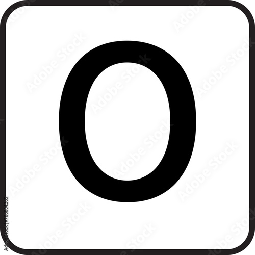 Scrabble line letter o