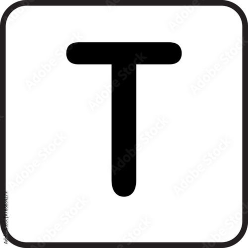 Scrabble line letter t