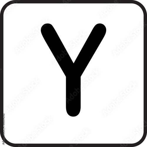 Scrabble line letter y