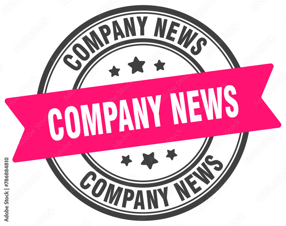 company news stamp. company news label on transparent background. round sign company news stamp. company news label on transparent background. round sign