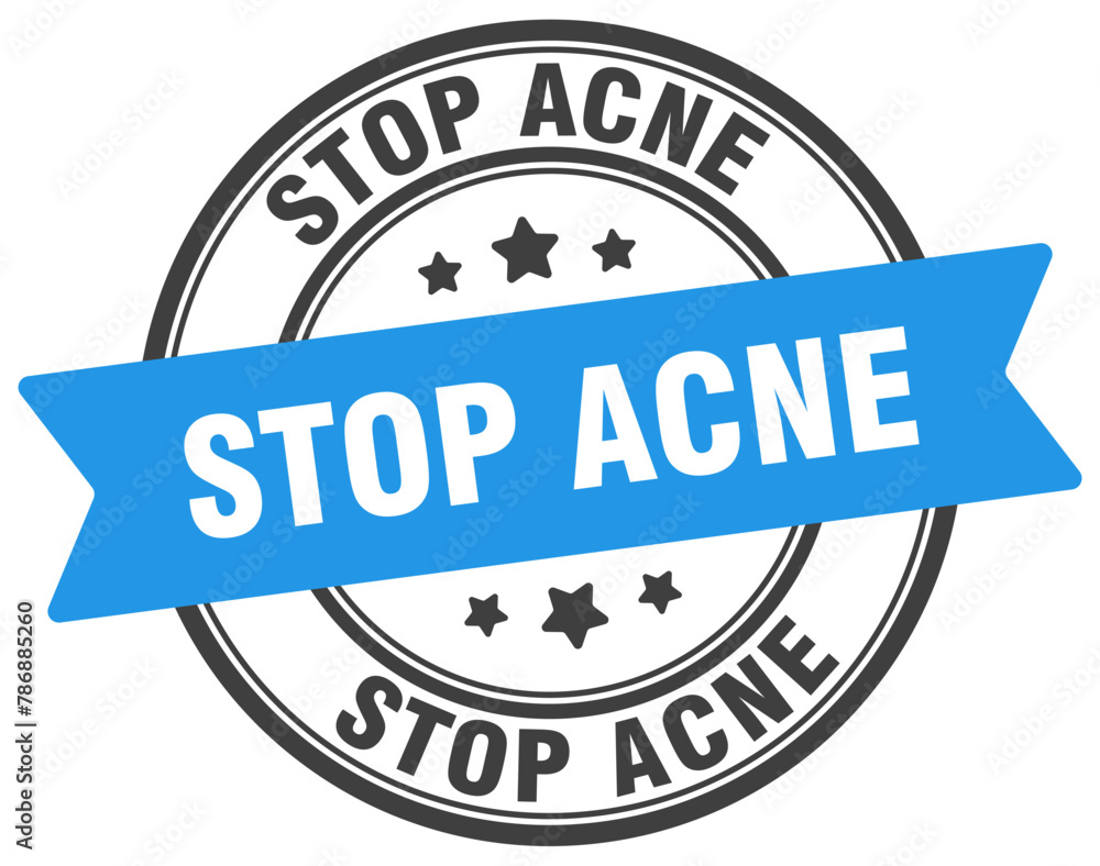 stop acne stamp. stop acne label on transparent background. round sign stop acne stamp. stop acne label on transparent background. round sign