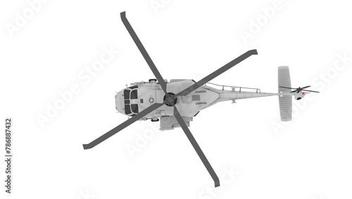 helicopter isolated on white