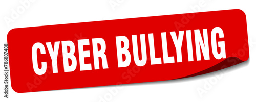 cyber bullying sticker. cyber bullying label