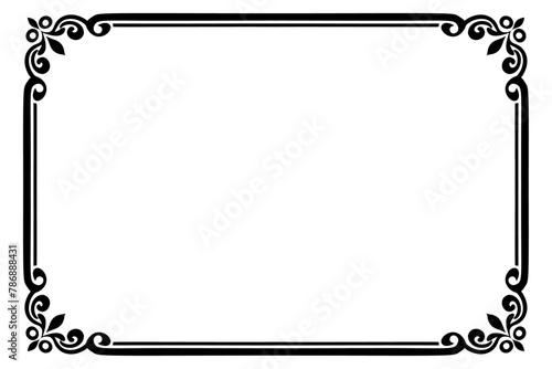 black decorative rectangle border 