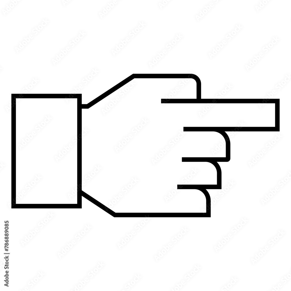 Hand icon on white background. Vector illustration. Hand icon on white background. Vector illustration.