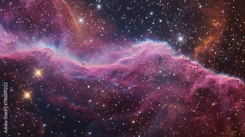Candy nebula where comets are sugary delights, sweet cosmos photo