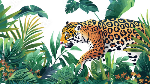 cartoon tropical jungle rainforest background 