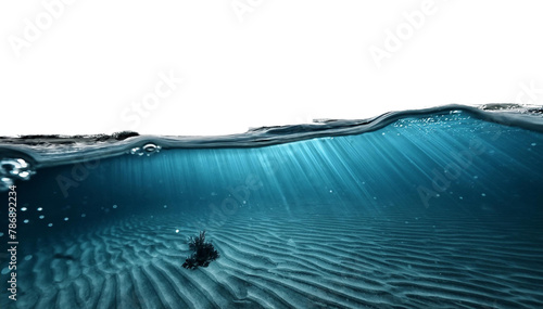 Sea water surface cut out photo