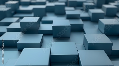 abstract 3d background blue Geometric Square Shapes 