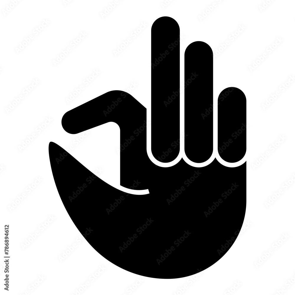 Hand gesture icon. Hand gesture icon.